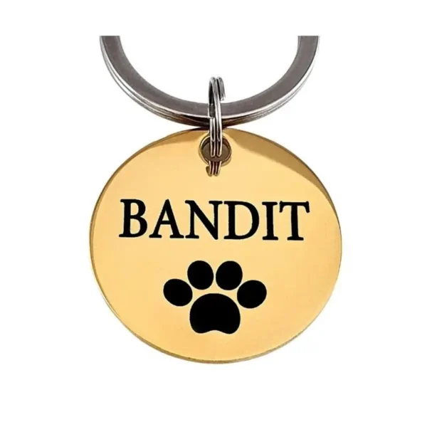 Gegraveerde Stoere hondenpenning honden penning met naam telefoonnummer