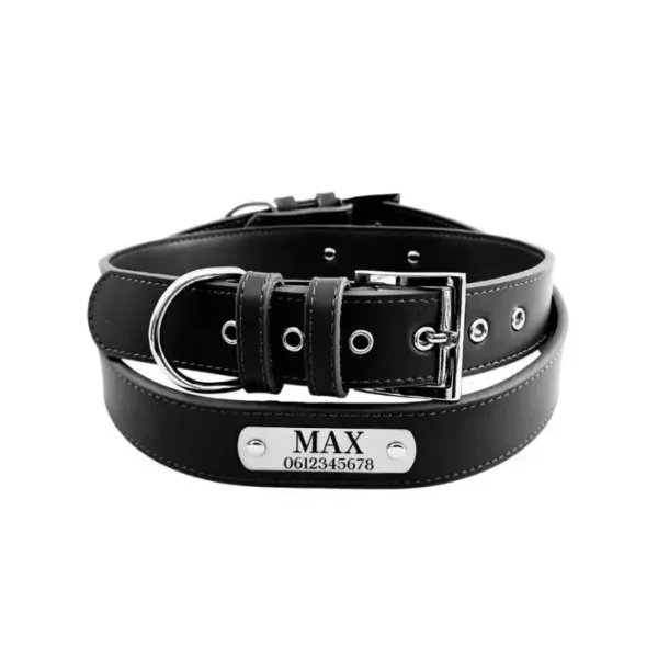 Stoere hondenhalsband met naam halsband hond met naam en telefoonnummer