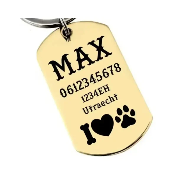 Dog Tag graveren met naam ID Tag hond graveren
